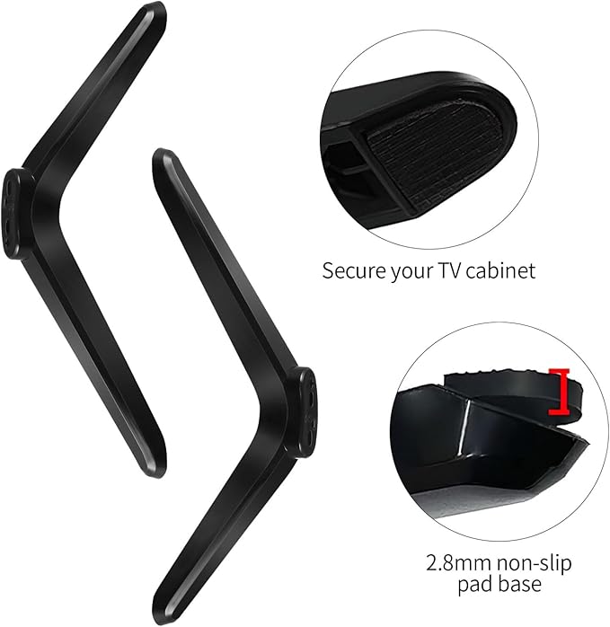 HOMSFOU 2 Pcs Universal TV Stand, TV Stand Mount, Base Table Stand, Universal Tabletop, Tv Mount Stands with Screws
