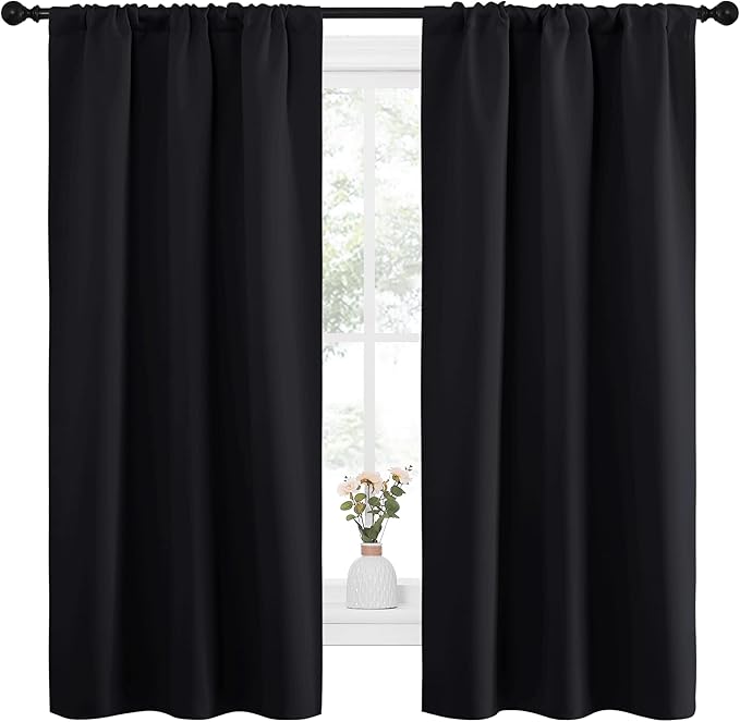 NICETOWN Black Out Curtain Panels
