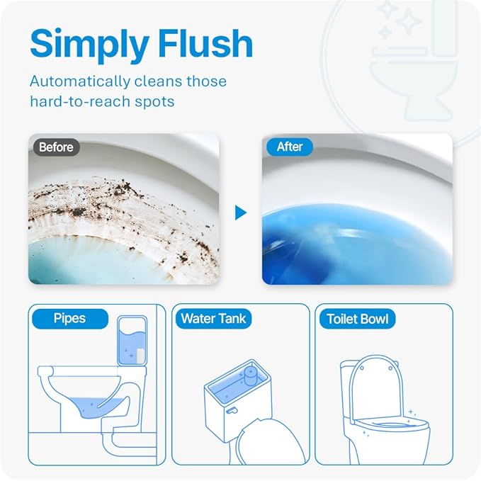 Fresh & Fresh Automatic Toilet Bowl Cleaners - 10 Bottles(UPTO 2500 FLUSHES/Bottle), Commercial and Residential Toilet Cleaner 3-4 MONTH Lasting Toilet Bowl Cleaner Bottle