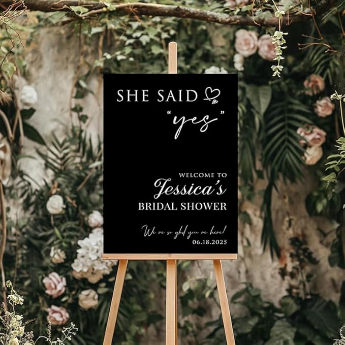 Bridal Shower Welcome Yard Sign, Wedding Shower Welcome Board, Custom Bridal Shower Sign, Elegant Bridal Shower Decor Board#3