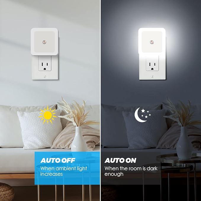 Sujeet Night Light, Night Lights Plug into Wall 8-Pack, Nightlight Plug in