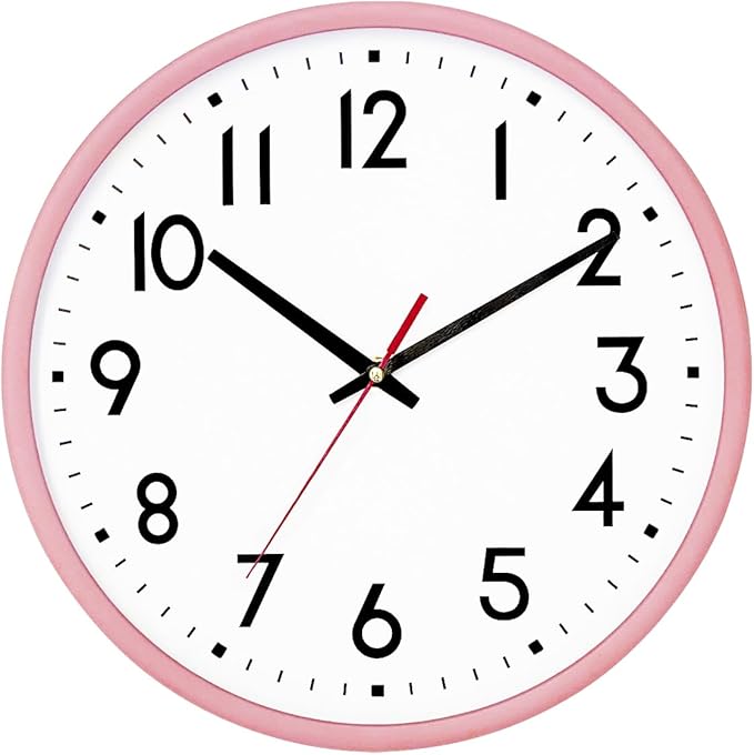 HZDHCLH Wall Clock Silent Wall Clocks Battery Operated 10 Inch Modern Non