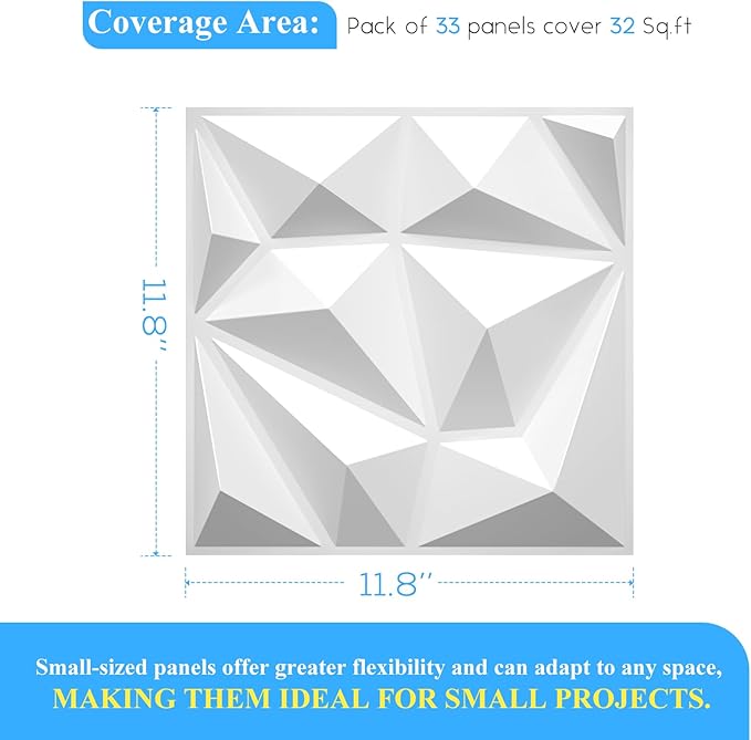 LEVOWAY 33 Pack Decorative 3D Wall Panels