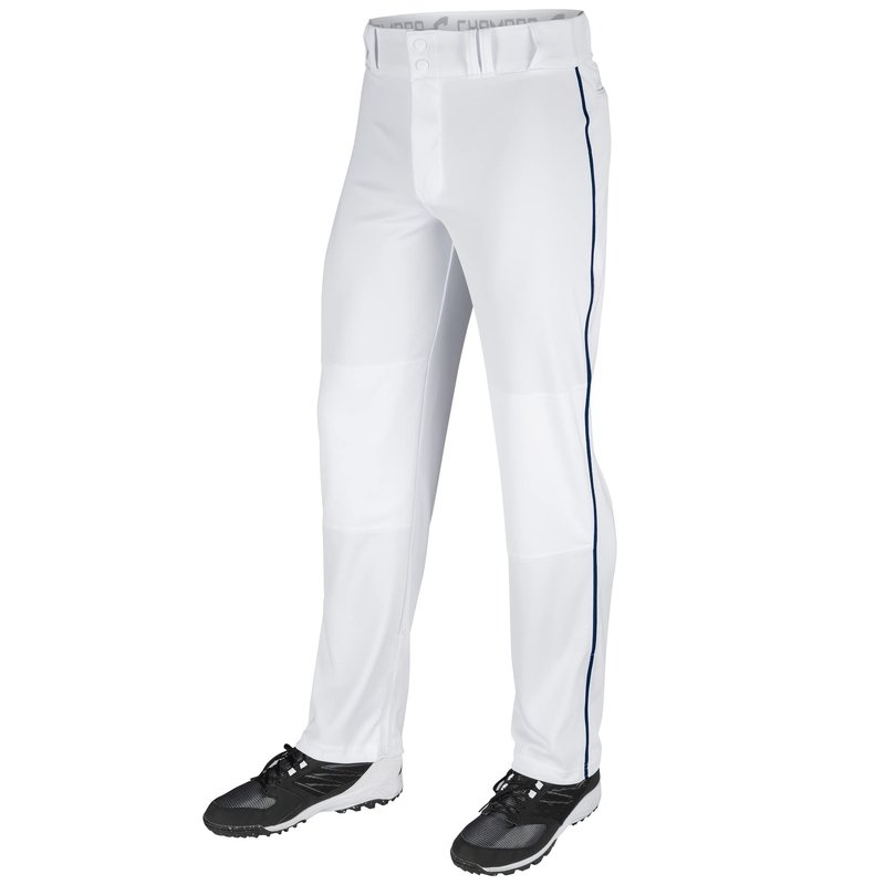 Champro Triple Crown OB Open-Bottom Baseball Pants with Side-Piping Braid, Adjustable Inseam, and Reinforced Sliding Areas
