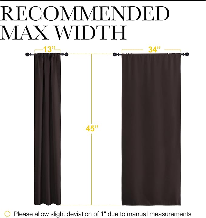 NICETOWN Kitchen Curtains, Short Blackout Curtains & Drapes, Energy Smart Noise