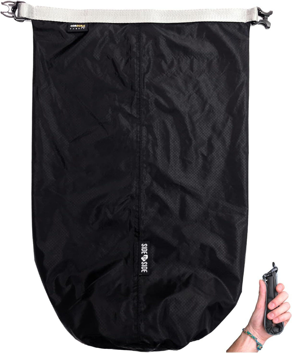 Skiennix Waterproof 10L Dry Bag - Lightweight, Durable Side Bag for Kayaking, Hiking & Camping | Black