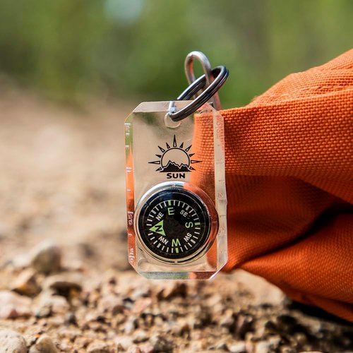 MiniComp Mini Compass - Easy-to-Read Zipperpull Design for Jackets, Parkas, or Packs