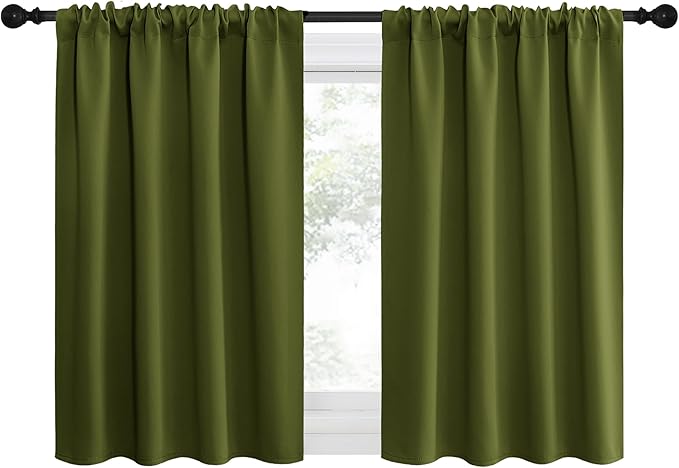 NICETOWN 2 Panels Blackout Curtains, Rod Pocket Thermal Insulated Drapes