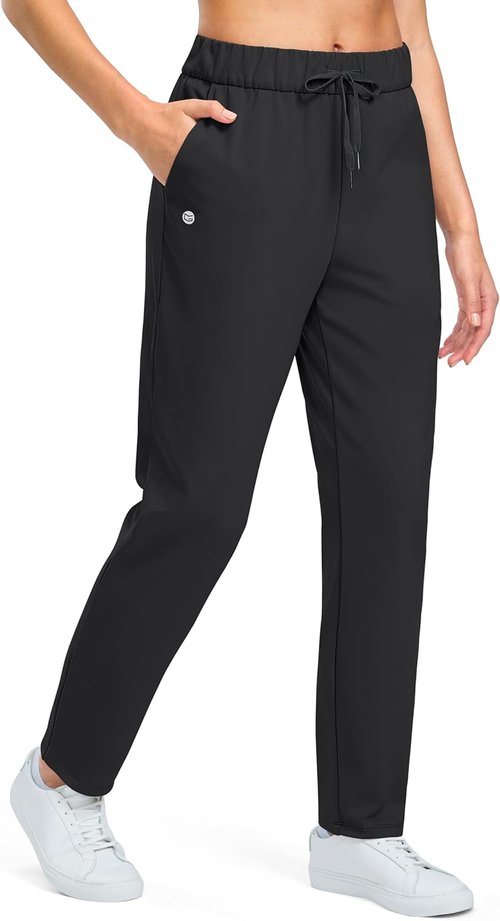G Gradual Women's Fleece Lined Golf Pants - Water Resistant & Warm | 27.5"/29" with 3 Pockets
