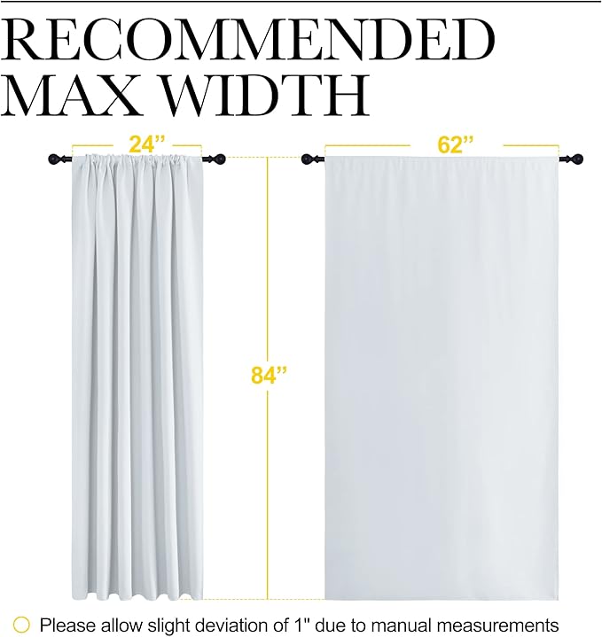 NICETOWN Bedroom Window Curtain Panels