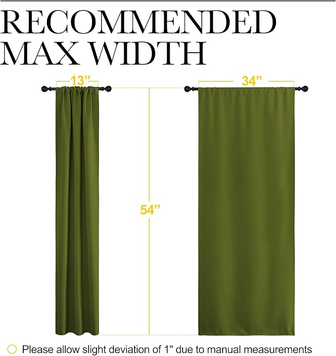 NICETOWN Kitchen Curtains, Short Blackout Curtains & Drapes, Thermal Insulated