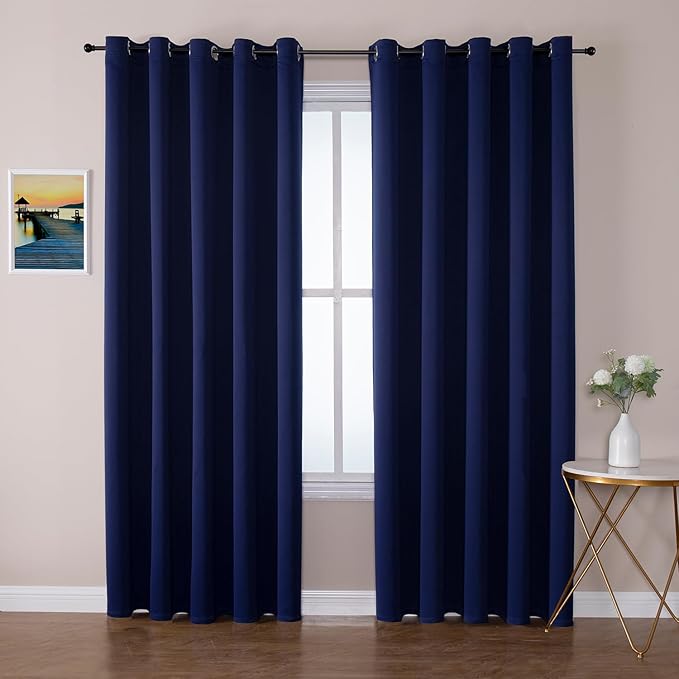 ChrisDowa Blackout Curtains 70 inches Wide