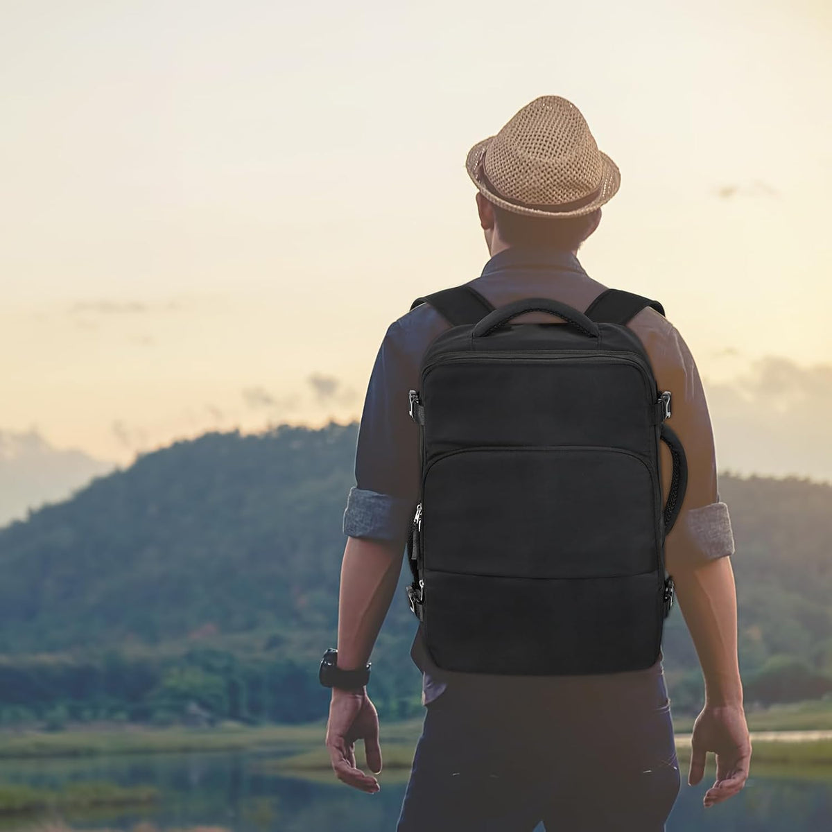 Snoffic Travel Backpack - Waterproof Laptop Bag with USB Charging Port | 17-Inch, Flight Approved