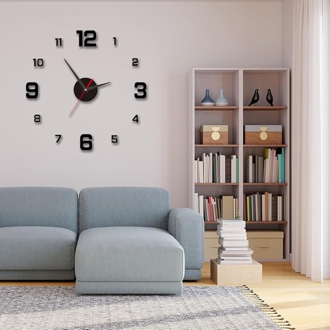 3D DIY Luminous Dial Acrylic Frameless Silent Wall Clock