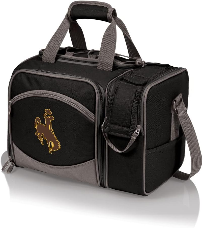 NCAA Malibu Cooler Picnic Basket - Insulated Tote with Complete Picnic Set