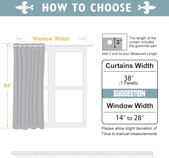 ChrisDowa Blackout Curtains 54 Inches Long