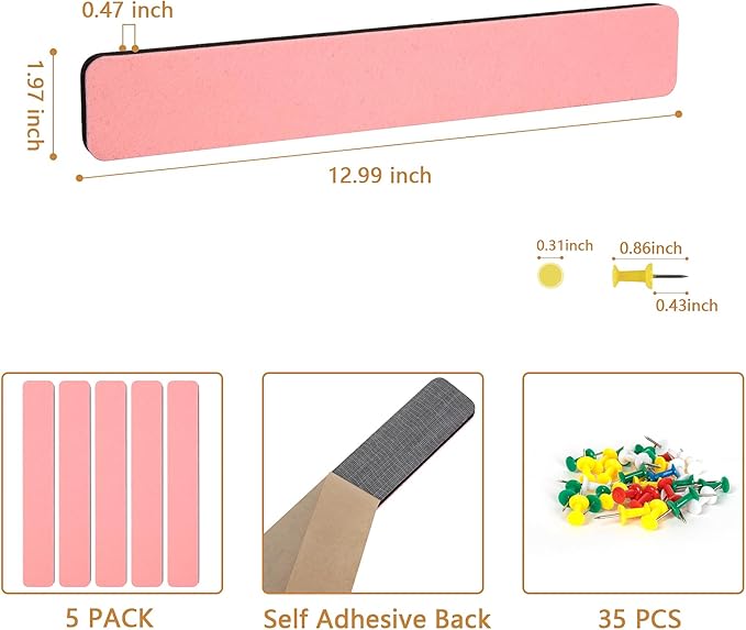 Felt Pin Board Bar Strips Bulletin Board