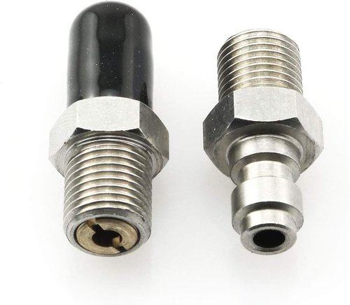 Heyous Stainless Steel Air Gun Connector - 8MM Quick Plug Check Valve & 1/8NPT Adapter