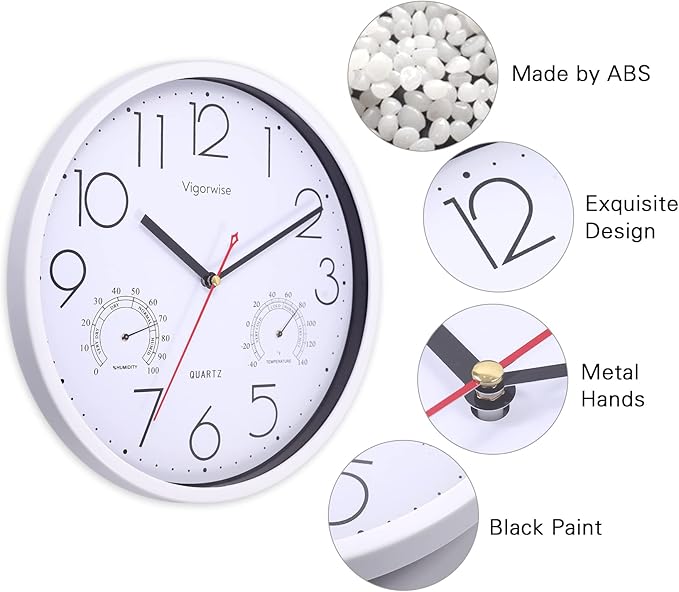 Wall Clock, Sweep Silent Movement Accurate Clocks