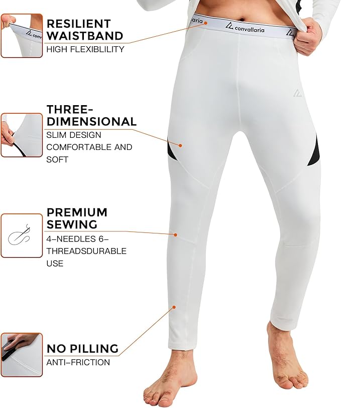 CL convallaria Thermal Underwear Long Johns Set Mens Winter Gift Hunting Gear Sport Base Layer Bottom Top
