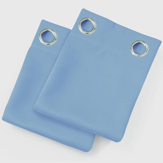 LEMOMO Sky Blue Thermal Blackout Curtains/42 x 84 Inch/Set of 2 Panels Room