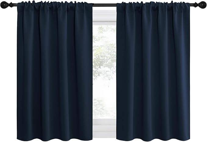 NICETOWN 2 Panels Blackout Curtains, Rod Pocket Thermal Insulated Drapes