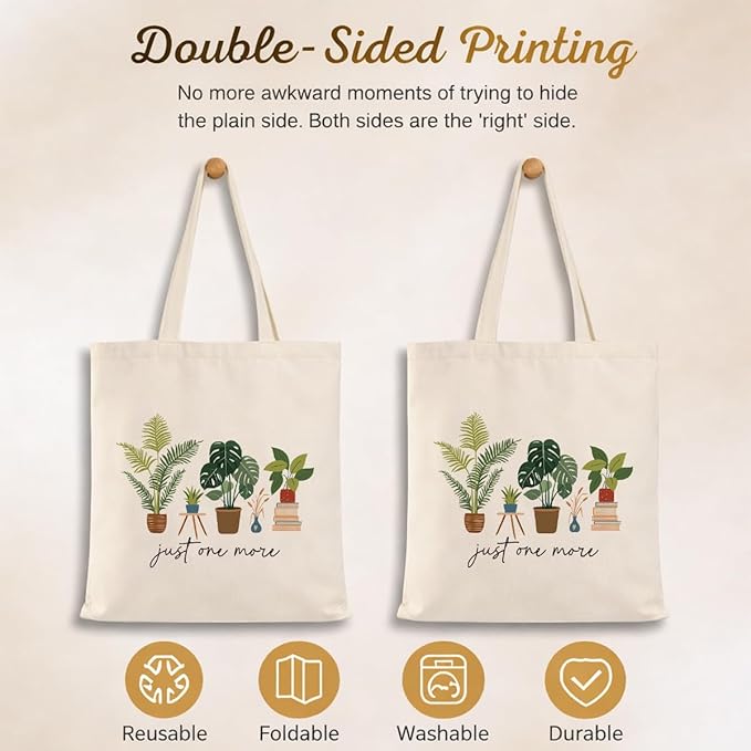 Floral Canvas Tote, Women Weekend Bags, Reusable Grocery Canvas Bag, Large Two Sided Printing Tote Bags