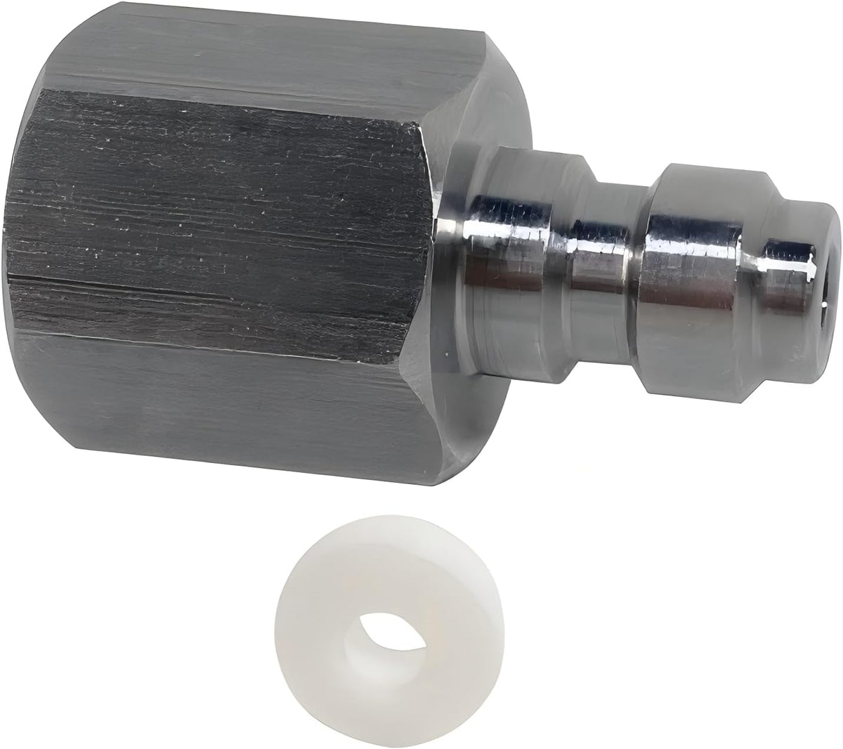 Universal 8mm Quick-Disconnect Plug Adapter, Stainless Steel 1/8" BSPP Female Thread, PCP Paintball Charging Fittings with Sealing O-Ring