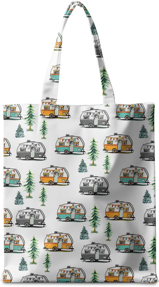 Animal Plant Tote Bag SeaTurtle Butterfly Cat Elephant Gifts Lemon Vegetable Themed Gifts Beach Bag for Camping