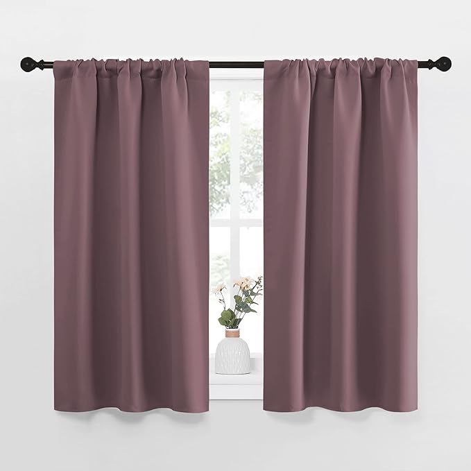 NICETOWN Kitchen Curtains, Short Blackout Curtains & Drapes, Small Window