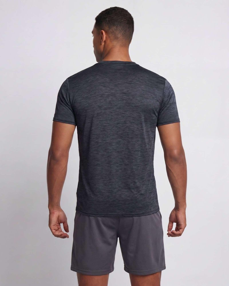 Real Essentials 5 Pack: Men's Dry-Fit Short Sleeve Crew Neck T Shirts Fitness Running Gym Workout Cool Exercise Athletic Tee, Set 2, Small