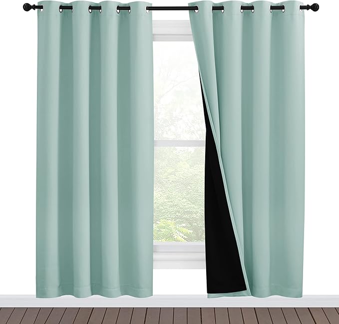 NICETOWN 100% Blackout Window Curtain Panels, Full Light Blocking Drapes