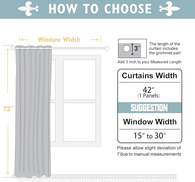 ChrisDowa Blackout Curtains 72 inches Long