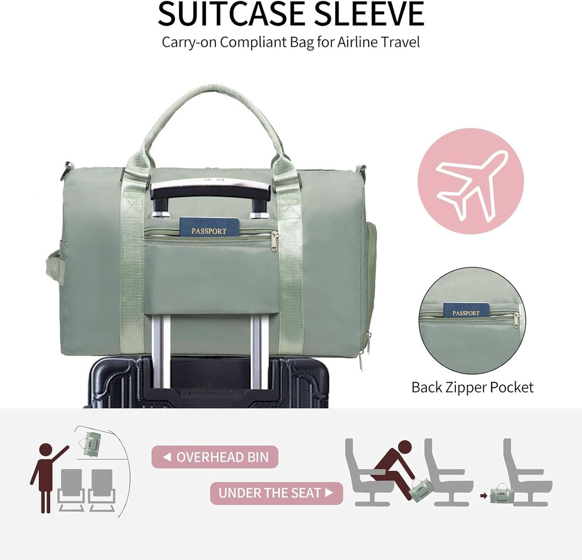 Skiennix Gym Bag for Women - Sports Duffle with Wet Pocket & Shoe Compartment | Perfect for Travel & Weekender