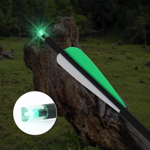 6 PCS Crossbow Lighted Nock with ON/Off Switch for .300/7.62mm Inside Diameter Led Nocks Arrow nocks for Archery Hunting