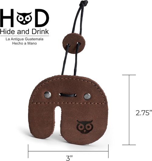 Hide & Drink Archery Finger Tab - Full Grain Leather Finger Protector for Recurve Bows | Handmade Shooting Gear