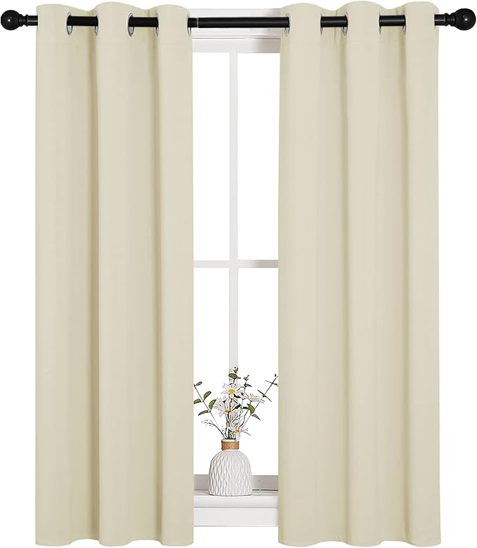 NICETOWN Room Darkening Short Curtain Panels