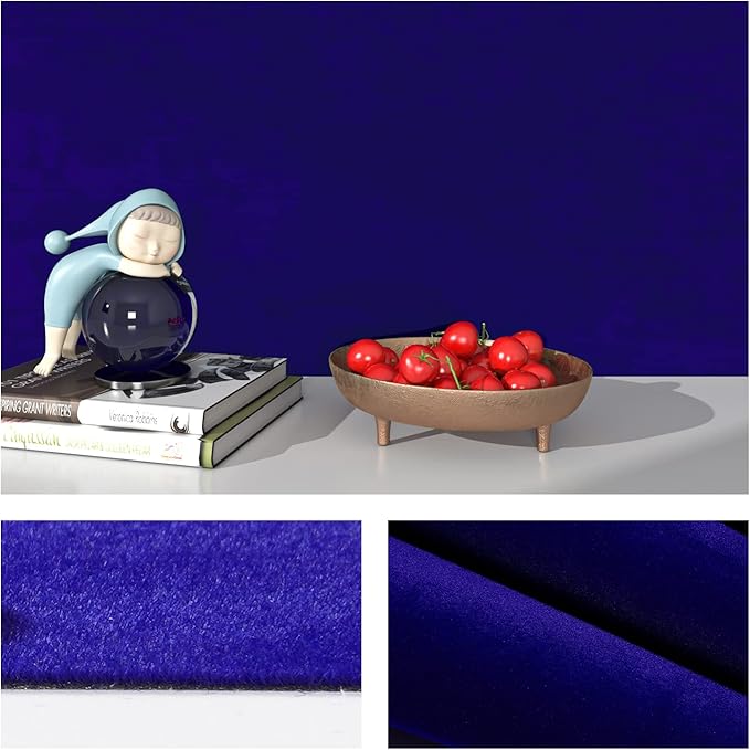 FunStick 15.8"x240" Dark Blue Self Adhesive Velvet Flock Contact Paper Liner