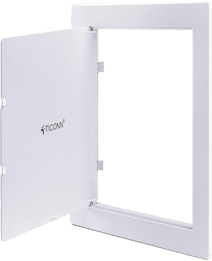 TICONN Access Panel for Drywall, 6 x 9 Inch ABS Plastic Wall Hole Cover Access