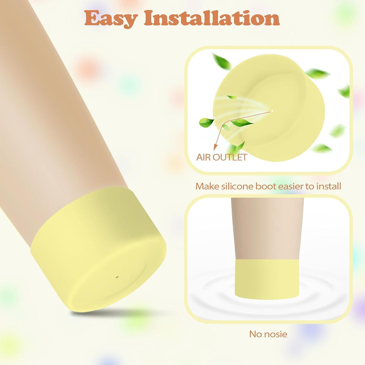 Owala Silicone Boot Set - Non-Slip, Scratch-Resistant Stability Enhancer for 30oz & 40oz Bottles | Yuzu Yellow