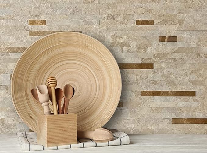 AULIGET Faux Stone Peel and Stick Backsplash