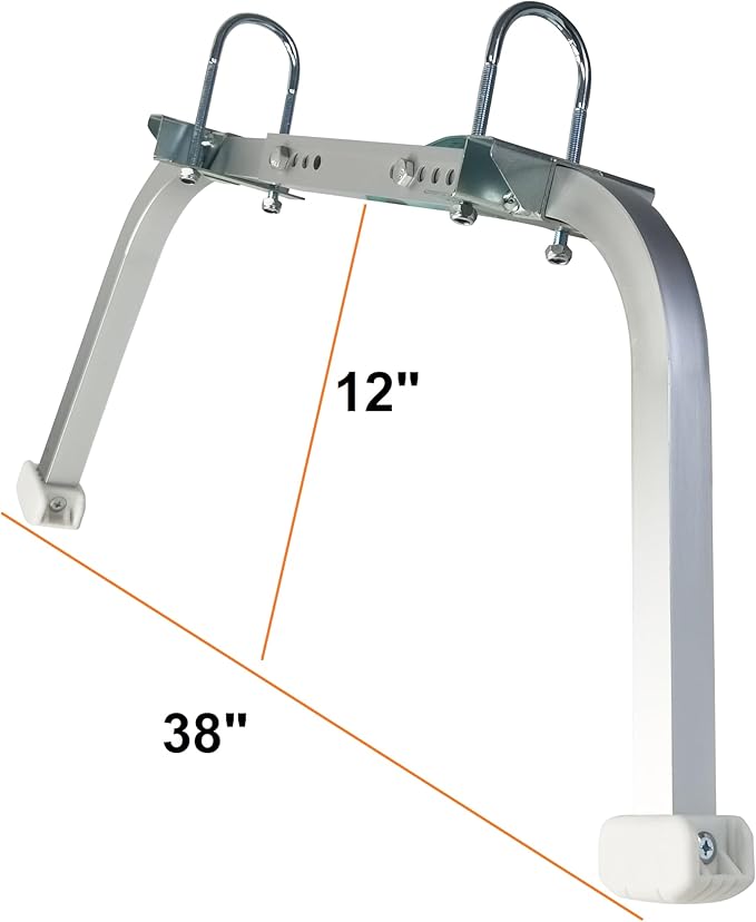 Ladder Stabilizer,Heavy Duty Aluminum Extended Ladder Accessory for Roof Gutter Guard Cleaning Tools,Ladder Stand-Off Wing Span/Wall Ladder Hooks with Non-Slip Rubber Bottom pad.(Patent)