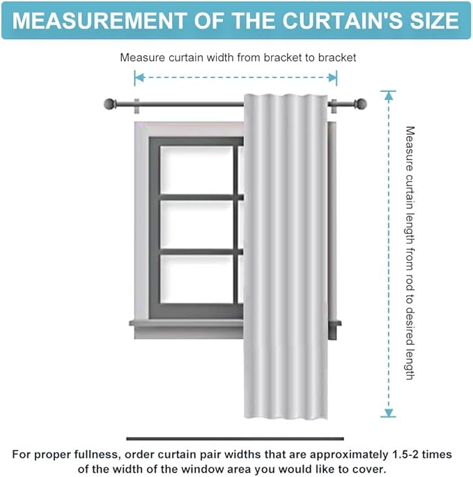 RYB HOME Decorative Room Darkening Curtains, Large Window Curtain Set