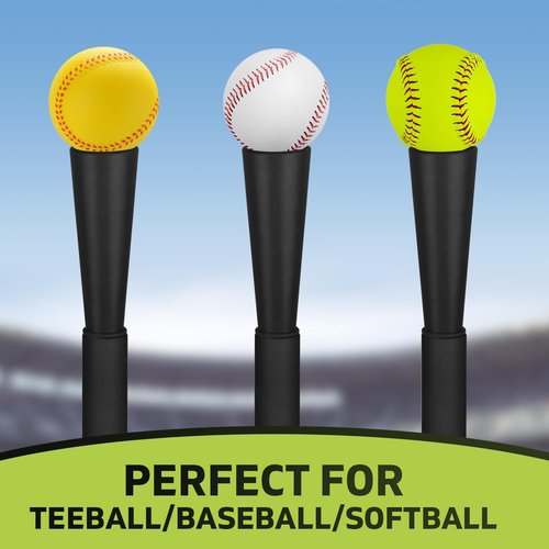 Eastgoing Baseball Tee - Adjustable 19"-32" Height | Telescopic Molded Rubber Batting Tee for Kids