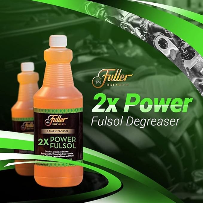 Fuller Brush 2X Power Fulsol Degreaser – Removes Grease, Oil, Grime & Stains – All Purpose Oil, Grease & Grime Cleaner For Bike, Automotive, Grill, Bathroom & Kitchen – Makes 30 Gallons (Pack of 6)