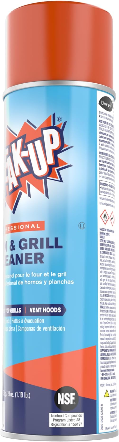 Diversey BREAK-UP CBD991206 Oven and Grill Cleaner, 19oz Aerosol, 6/Carton