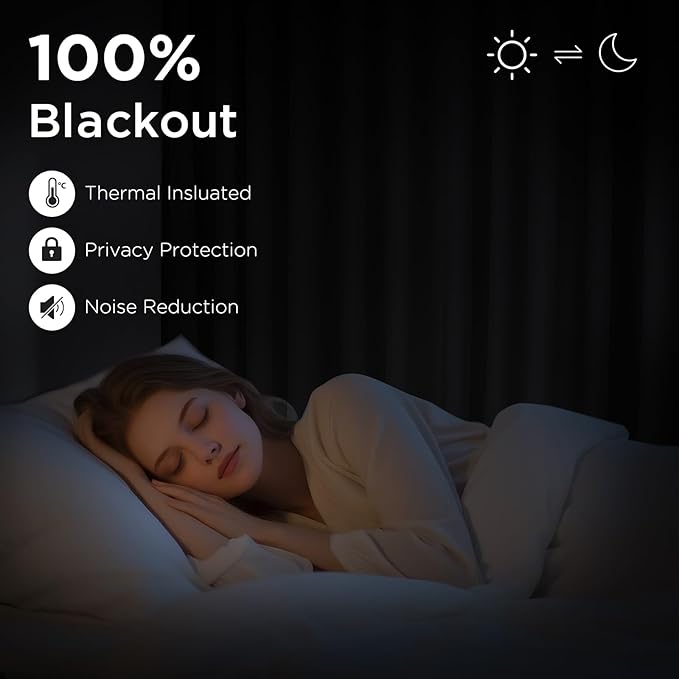 CUCRAF Dark Grey Blackout Curtains Customize, Rod Pocket Room Darkening Curtain