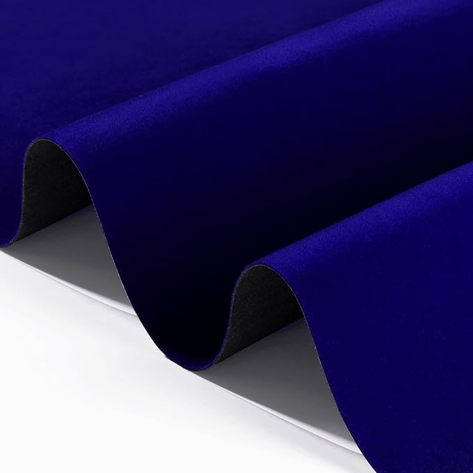 FunStick 15.8"x240" Dark Blue Self Adhesive Velvet Flock Contact Paper Liner