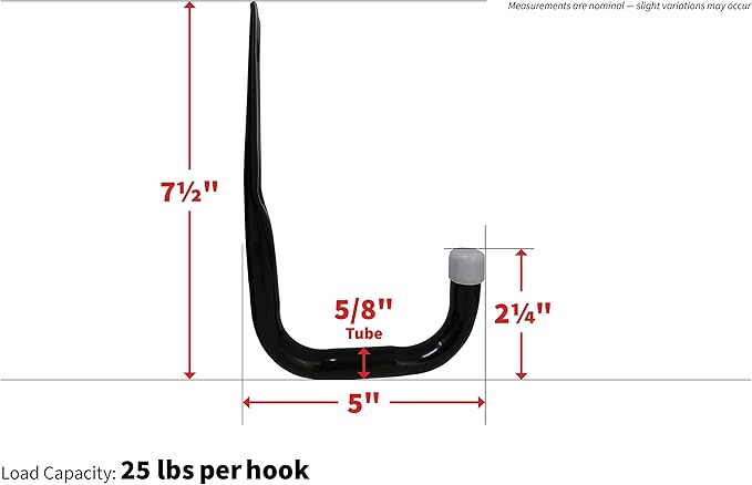 Shepherd Hardware 8089E Heavy Duty Steel 5-Inch Garage Storage Utility Hooks