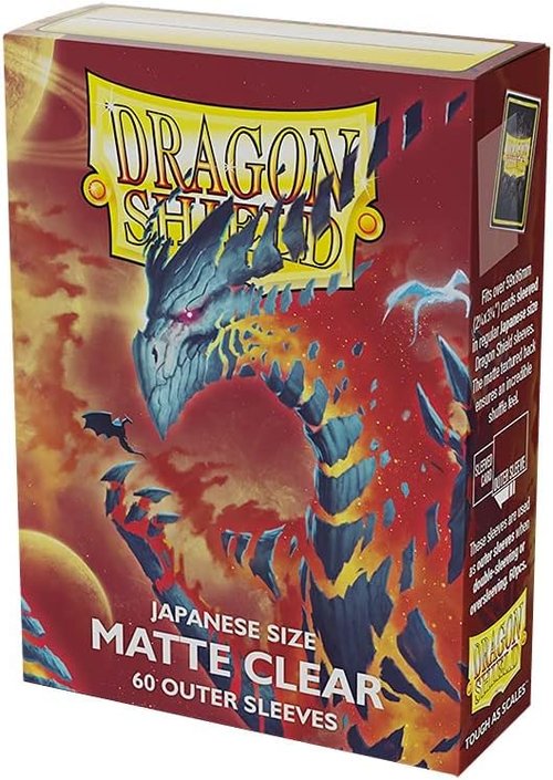 Dragon Shield Matte Clear Outer Sleeves - Premium 60 CT TCG Protection for Yu-Gi-Oh & More